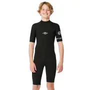 Rip Curl Dawn Patrol 2mm Short Sleeve Back Zip Boys