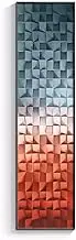 GRRICEPL Wall Art, Wall Sculpture Wall Art with LED Lights, Large Abstract Decorative Canvas Painting, Geometry Painting Artwork(Black-D,40X160CM)