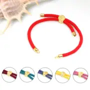 Half-finished Cord Bracelet Adjustable Slide Macrame Slider Rope Bracelet W Stop