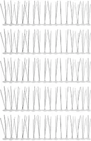 10Pcs Bird Spikes with Stainless Steel Base,Pigeon Spikes for Roofs and Windows,Bird Deterrent Spikes Set Outdoor Bird Repellent Bird Spikes Tool for Gardens Balcony Roofs Windows