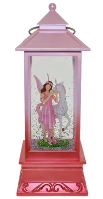 ~❤️FAIRY UNICORN Cuddles Motion Spinning Large Lantern 30cm Night Light Glitter