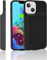 DOKYW Battery Case for iPhone 13, 6800mAh Portable Rechargeable Protective iPhone13 Charging Case, Extended Smart Battery Charger Case for iPhone13, Black