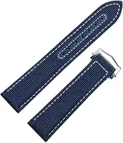 [BANDKIT] For Omega Strap 300 AT150 Fabric Leather AQUA TERRA 150 Watchband Deployment Buckle 20mm 22mm Nylon Canvas Watch Band