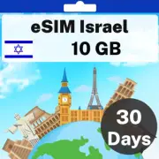 eSIM Israel - 10 GB - 30 Days - Travel eSIM | QR code activation