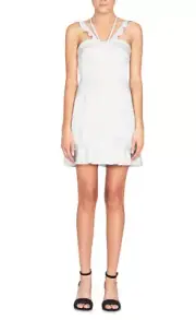 BNWT CAMILLA & MARC WHITE SENTRY MINI DRESS - SIZE 6 AU/2 US (RRP $599)