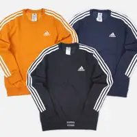 在飛比找蝦皮購物優惠-胖達）ADIDAS 基本款 三線 長袖 大學T 刷毛 GK9