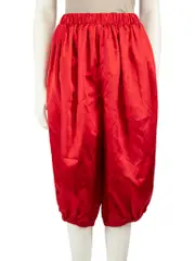 Red Drawstring Harem Shorts