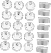 Homoyoyo 50Pcs Aluminum Candle Cup Cases for DIY Tea Light Making High Temperature Resistant Metal Holders for Scented Candles for and Home