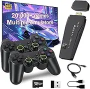 Retro Handheld Game Stick,with 20,000+ Games Classic Video Games with 4K HDMI,Classic Emulators,Plug & Play TV Video Gaming Stick with Dual 2.4G Wireless Controllers for Nostalgia Gifts (64GB)