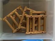 LEGO Parts - Medium Nougat Bar 1 x 4 x 3 Grille w Protrusions - No 62113 - QTY 5