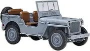 Scale Finished Model Car 1:18 for Jeep 1941 Willys Alloy Car Toy Diecast Simulation Metal Model Collectible Gift Miniature Replica Car(Titanium)