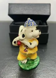 Keren Kopal Zd1087 Zodaic Dog Enamel Painted Trinket Box with Austrian Crystals