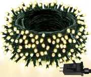 99FT 300 LED Green Wire Christmas String Lights Outdoor Indoor, Memory Function