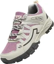 [JiuQing] Women's Hiking Shoes Casual Walking Sneakers Breathable Lightweight Travel Camping Trekking Trails Shoes