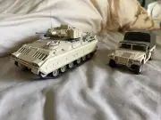 Desert Storm Memorial-Built Tamiya 1/35 Bradley AFV + Humvee Cargo Transport