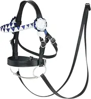 LeMieux Hobby Horse Showing Bridle - Fits Hobby Horses - Leather with Functional Buckles - Show Browband - Black