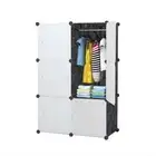 3 Tier 6-Cube Portable Wardrobe Divide-Grid Modular Storage Organiser Foldable C
