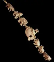 A. J. C. Vintage Gold Tone Noah’s Ark Bracelet 7" NIB