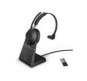 Jabra Evolve2 65 MS Monaural Bluetooth Headset USB-A with Charging Stand