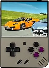 BuLuHAHA Miyo Mini Plus Retro Konsole, Miyo Mini+ Handheld Spielkonsole 128G, Linux System, 3.5 Zoll IPS Screen 3000mAh Pocket Handheld Game Spielkonsole