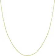 [JewelryWeb] 14k Yellow Gold 1.25mm Paper Clip Chain Necklace Lobster Claw Closure Lock-Closure Chain-Necklace for Women and Men