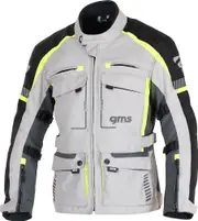 GMS-Moto Everest 3in1, textile jacket waterproof , color: Light Grey/Black/Neon-Yellow , size: L