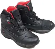 ROUGH & ROAD RR6302 Motorcycle Shoes, Dual-Tex Love Riding Shoes, Black/Red, 9.1 inches (23 cm)