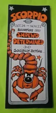 Adult Humor Greeting Card HorrorScope - Scorpio