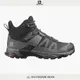 [Salomon] 男款 X ULTRA 4 GTX 中筒登山鞋 WIDE 黑/灰/珍珠藍 (L412946)