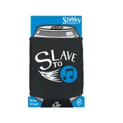 Slave To Music - Funny Novelty Stubby Holder With Base