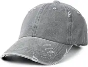 [Lvaiz] Distressed Baseball Cap Dad Hats for Men Women Vintage Washed Cotton Trucker Hat Adjustable Low Profile Ball Caps