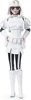 Barbie Collector Star Wars Stormtrooper x Barbie Doll (~12-inch) in Black and White Fashion and Accessories, with Doll Stand and Certificate of Authenticity