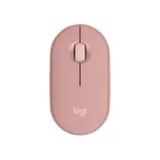 Logitech 910-006987 Pebble Mouse 2 M350s - Tonal Rose, Slim, Bluetooth, Wireless, Portable