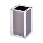 Tizo Lucite Toothbrush Cup, Silver
