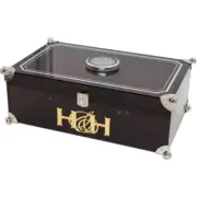 The Acrylic Humidor w/ Digital Hygrometer and Cedar Balls for 120 cigars - Brown