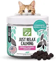 Only Natural Pet Just Relax Herbal Calming Support Soft Chews for Cats - Behavioral Support & Promotes Relaxation & Comfort - Ideal for Travel, Vet Visits & Stress Situation - 60 Soft Chews