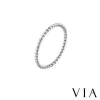 在飛比找momo購物網優惠-【VIA】鈦鋼戒指 麻花戒指/細緻麻花造型316L鈦鋼戒指(