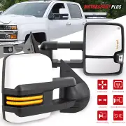 White Painted Tow Mirrors Switchback For 03-07 Chevy Silverado GMC Sierra 1500