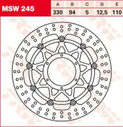 TRW Lucas Brake disc MSW245, floating