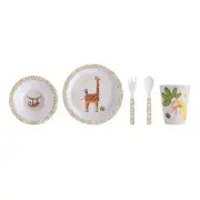 Ladelle Jungle Melamine Kids Food/Dinner Set w/ Tumbler/Plate/Bowl/Cutlery