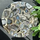 Agate Stone Round Coffee Table for Hallway Living Room Decors