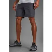 Mens Charcoal Man Active Gym Zip Pocket Regular Fit 5inch Shorts
