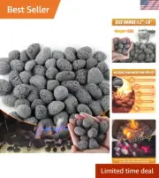 Versatile 7 Lb Lava Rocks for Fire Pits - Tumbled Pebbles for Landscaping