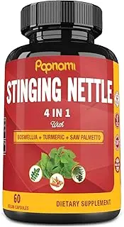 Organic Stinging Nettle Root Extract Capsules with Boswellia, Turmeric, Saw Palmetto | Prostate Health Supplements for Men | Promotes Urinary Tract Health Support, 60 Caps