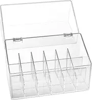 Lipstick Organiser - 18 Compartments Holder, Storage Box, Transparent Make-Up Cosmetic Storage Stand for Lipbalm Dressing Table
