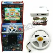 Fire Car 31in1 racing game PCB with steering wheel wiring harness kid Arcade GM