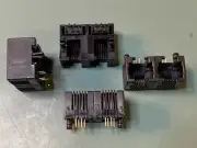 60 NEW MAXCONN/ ERNI MJL-G-64-2-30 RJ11 2 PORT 6 POSITION 4 CONTACT GANDED JACK