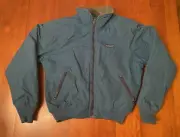 Vintage Patagonia 1970s Youth Fleece Jacket Teal Soft Shell 80s Sz 9/10 Gray