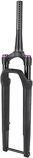 Tbest Bike Front Suspension Fork High Strength Lightweight Aluminum Alloy Manual Lockout Air Suspension Fork Road Bike 700C