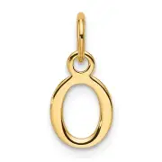 14ky Cutout Letter O Initial Pendant Bracelet Necklace